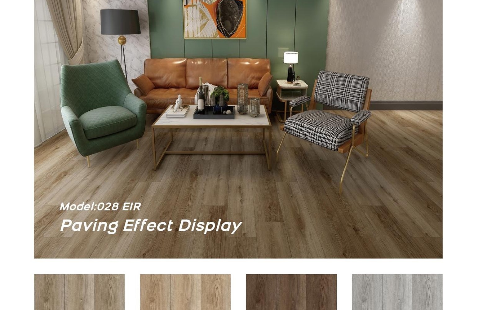 SPC flooring installed in a living room